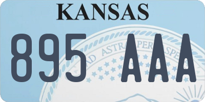 KS license plate 895AAA