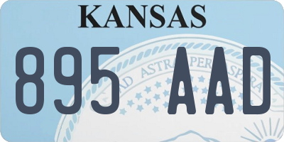 KS license plate 895AAD