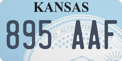 KS license plate 895AAF