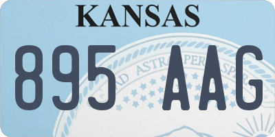 KS license plate 895AAG