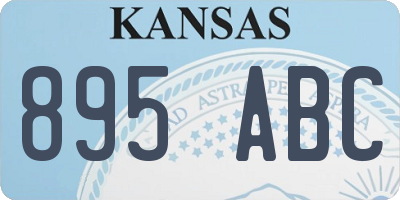 KS license plate 895ABC