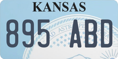 KS license plate 895ABD