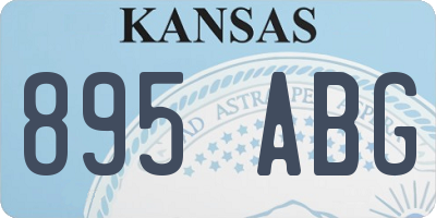 KS license plate 895ABG