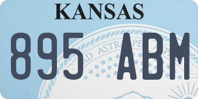 KS license plate 895ABM