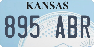 KS license plate 895ABR