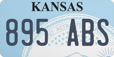 KS license plate 895ABS
