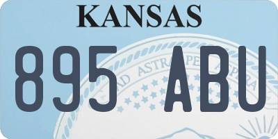 KS license plate 895ABU