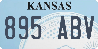 KS license plate 895ABV
