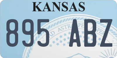 KS license plate 895ABZ