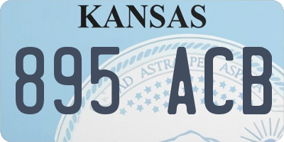KS license plate 895ACB