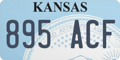 KS license plate 895ACF