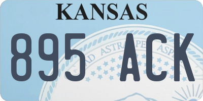KS license plate 895ACK