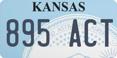 KS license plate 895ACT