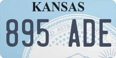 KS license plate 895ADE