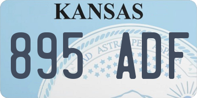 KS license plate 895ADF