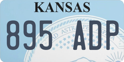 KS license plate 895ADP