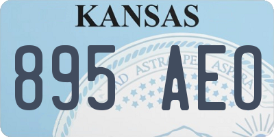 KS license plate 895AEO