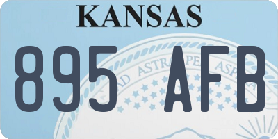 KS license plate 895AFB