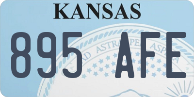 KS license plate 895AFE