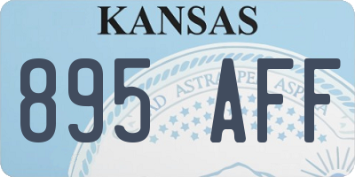 KS license plate 895AFF