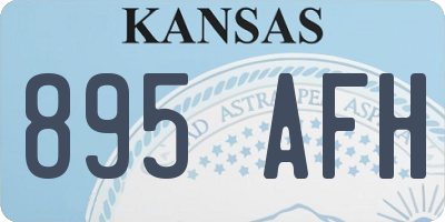 KS license plate 895AFH