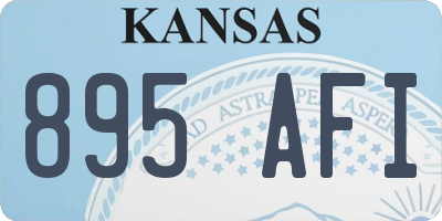 KS license plate 895AFI