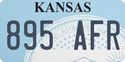 KS license plate 895AFR