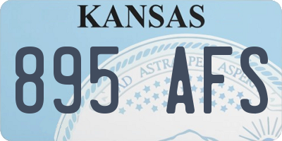 KS license plate 895AFS