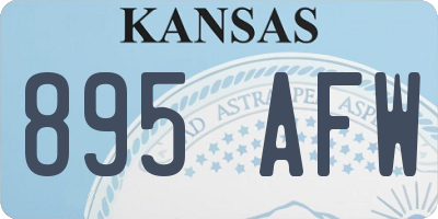KS license plate 895AFW