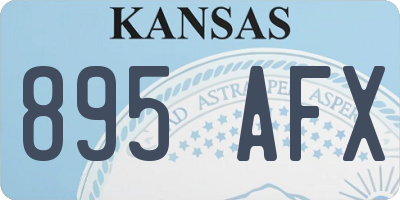 KS license plate 895AFX