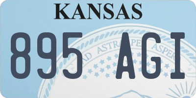 KS license plate 895AGI
