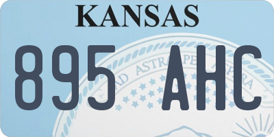 KS license plate 895AHC