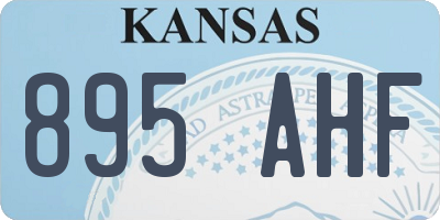 KS license plate 895AHF