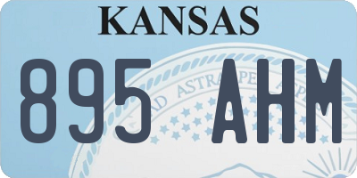 KS license plate 895AHM