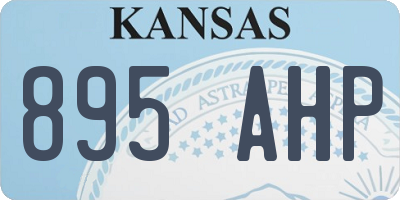 KS license plate 895AHP