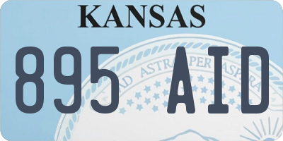 KS license plate 895AID