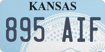 KS license plate 895AIF