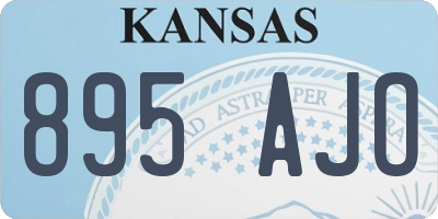 KS license plate 895AJO
