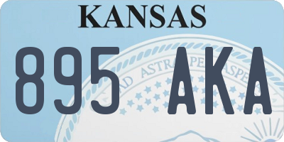 KS license plate 895AKA
