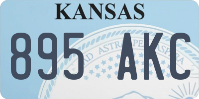 KS license plate 895AKC