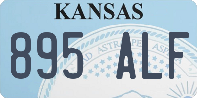 KS license plate 895ALF