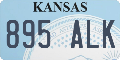 KS license plate 895ALK