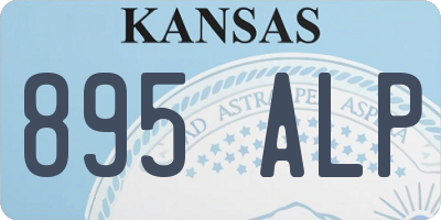 KS license plate 895ALP