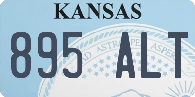 KS license plate 895ALT