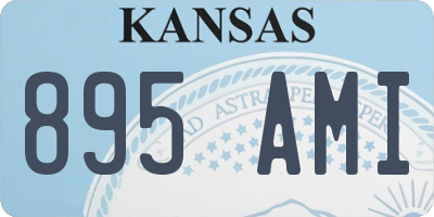 KS license plate 895AMI