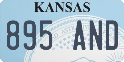 KS license plate 895AND