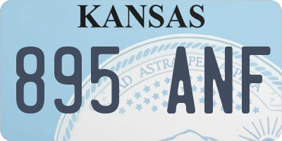 KS license plate 895ANF