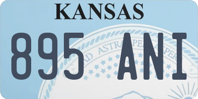 KS license plate 895ANI