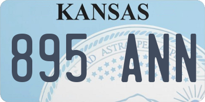 KS license plate 895ANN