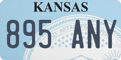 KS license plate 895ANY